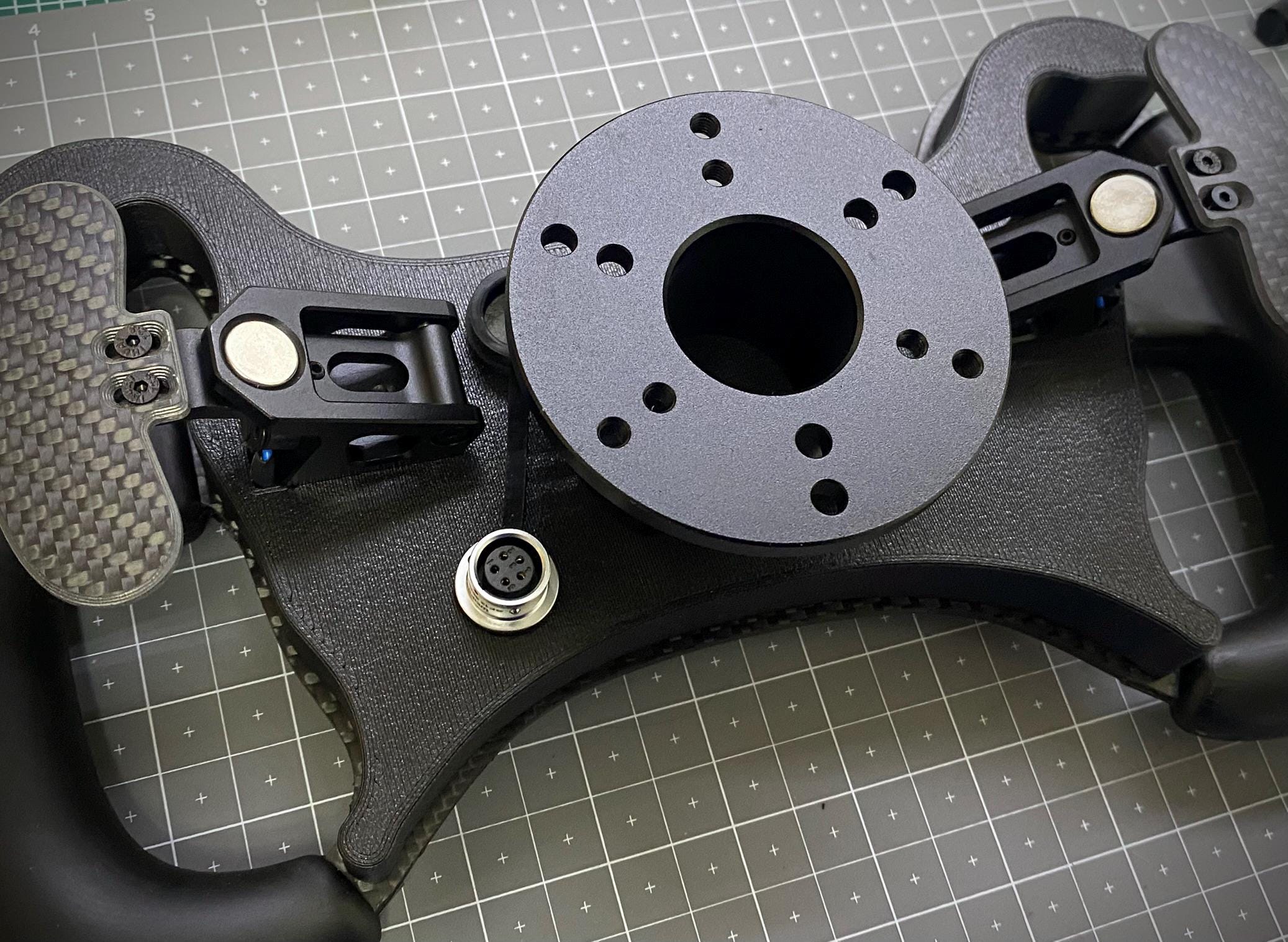 Sim Racing AMG GT3 GT4 Custom Steering Wheel Carbon Fiber and Silicone Grips