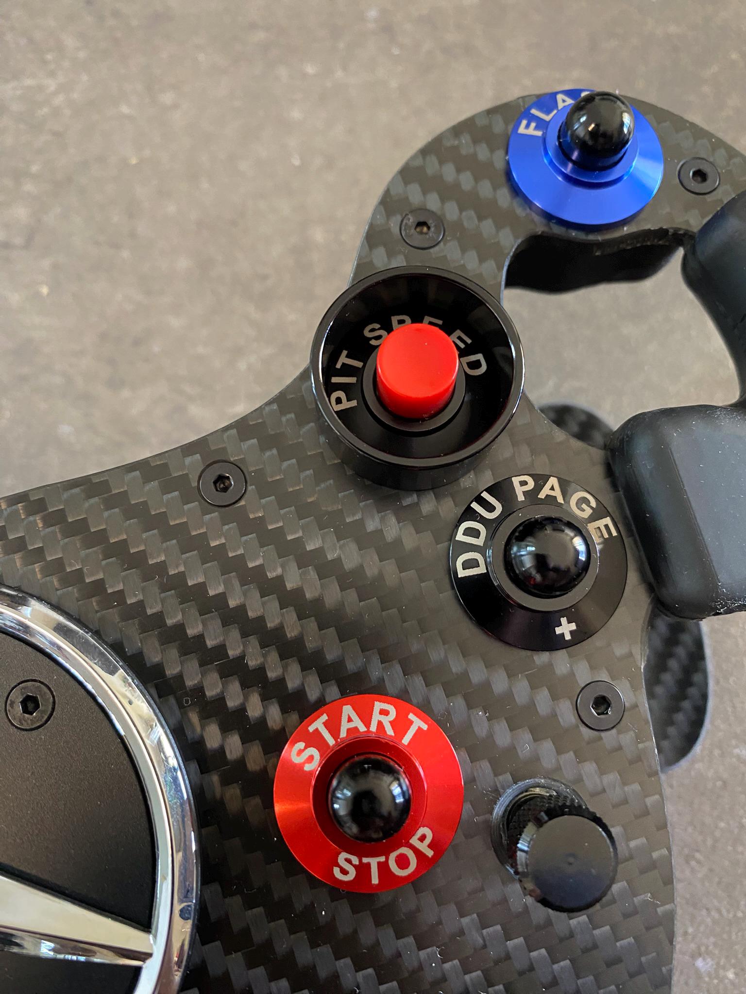 Sim Racing AMG GT3 GT4 Custom Steering Wheel Carbon Fiber and Silicone Grips