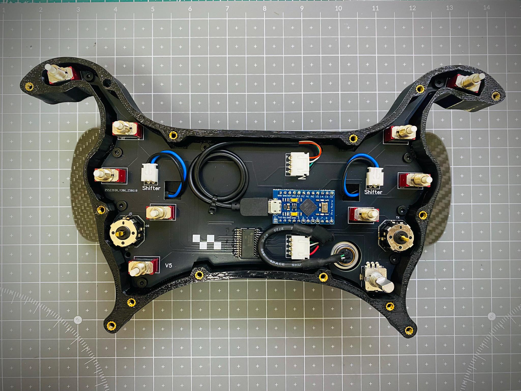 Sim Racing AMG GT3 GT4 Custom Steering Wheel Carbon Fiber and Silicone Grips