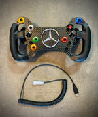 Sim Racing AMG GT3 GT4 Custom Steering Wheel Carbon Fiber and Silicone Grips