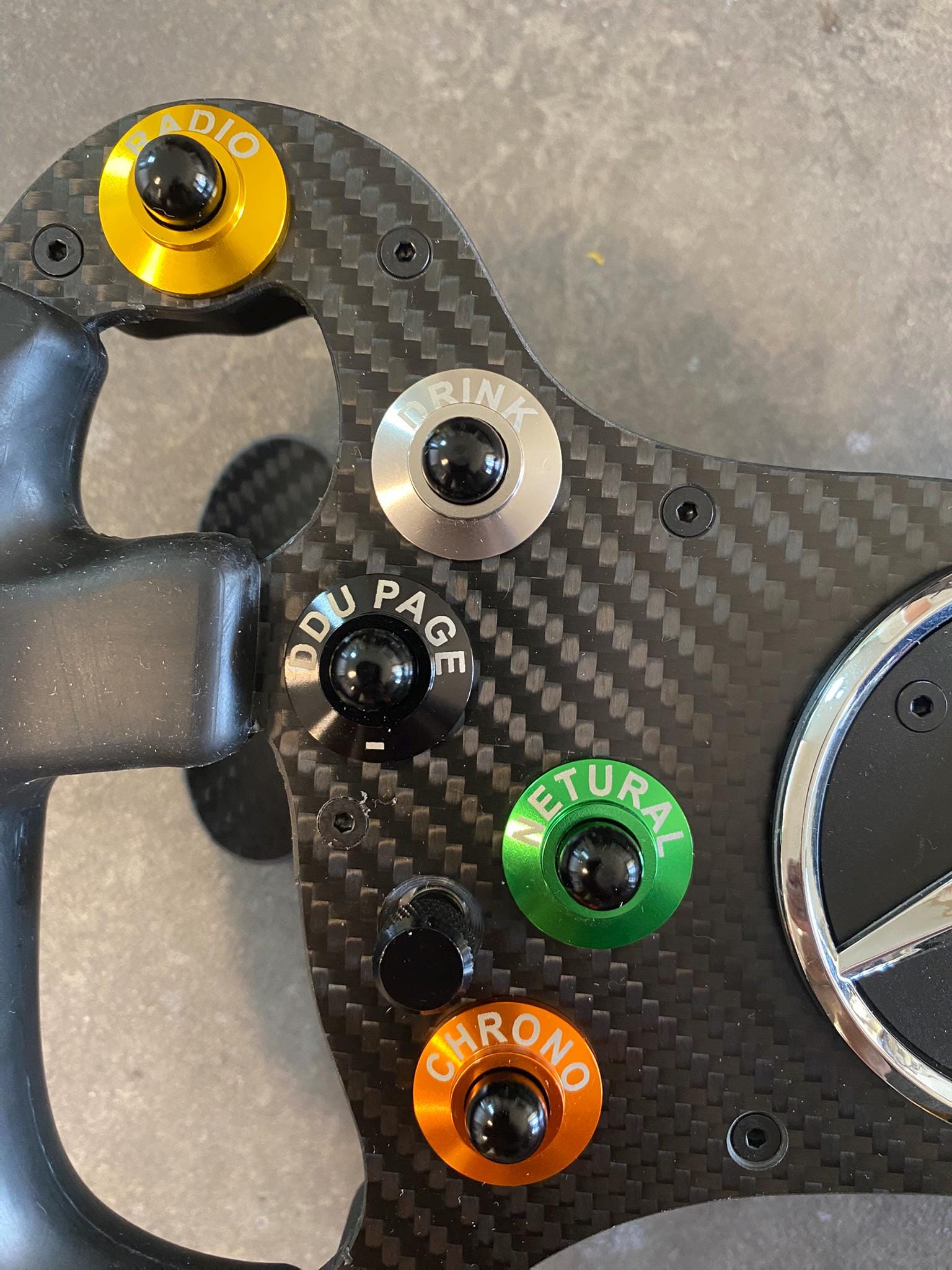 Sim Racing AMG GT3 GT4 Custom Steering Wheel Carbon Fiber and Silicone ...